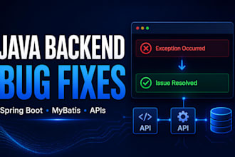 fix java spring boot mybatis backend bugs and API errors