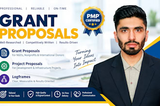 write grant proposals, project proposals, and logframes