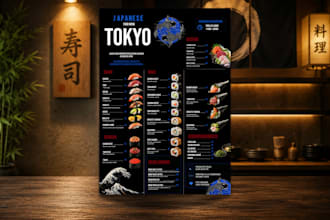 menu sushi et restaurant japonais