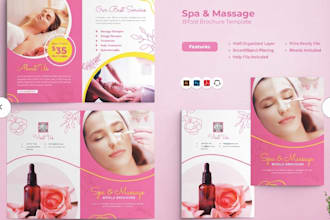 design med spa service menu skincare brochure, treatment guide and freebie