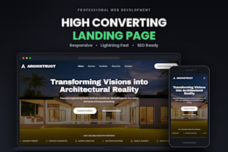 design and develop a high converting landing page for your business