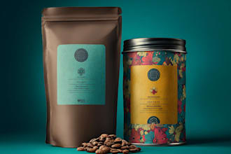 do food packaging, coffee label, pouch label, and product