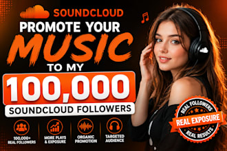 promote your music to my 1,00,000 soundcloud followers