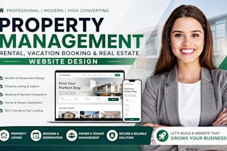 design property management rental portal, vacation booking website real estate