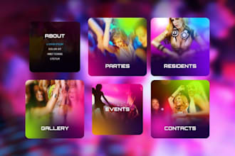 design night club website, bar website, club website, lounge website