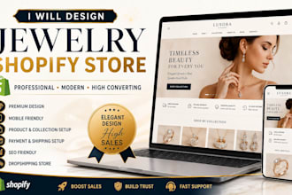 design jewelry shopify store, jewelry website, jewelry dropshipping store