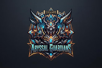 design a powerful league of legends gaming logo