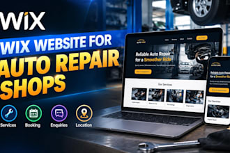 design wix auto repair website mechanic website business car dealership website