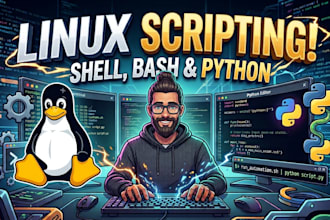 create bash shell and python scripts to automate your linux server
