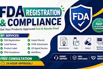 do fda registration, compliance, label review and product listing for cosmetics