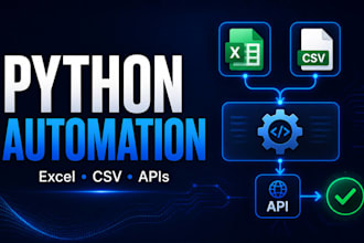 automate excel CSV file processing and API tasks with python