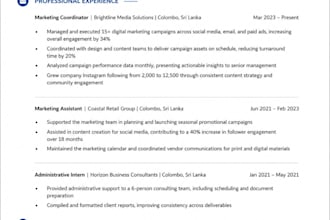 write a professional resume and cover letter