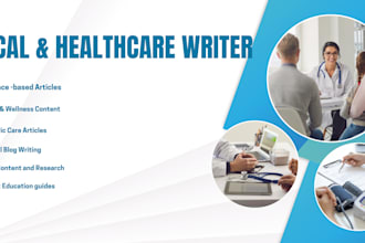write professional medical content and healthcare articles