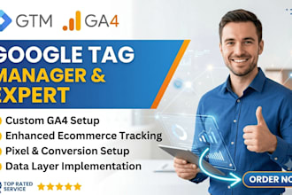 be your google tag manager expert for ga4 and custom ecommerce tracking