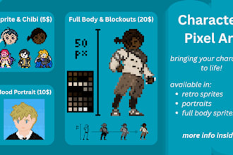 draw a character for you in pixel art
