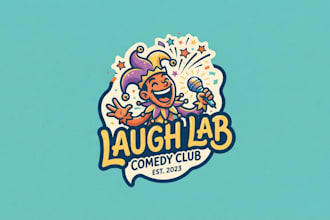 design a fun and creative comedy logo