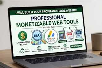 create a professional monitizable tool website