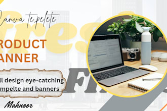 design eye catching product ad banner and professional canva template in 24h