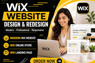 design or redesign a modern wix website and wix online store