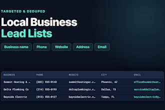 build a targeted local business lead list with emails