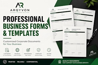 create professional business forms templates and corporate documents
