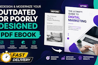 redesign and modernize your outdated or poorly designed PDF ebook