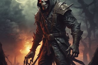 create gothic horror fantasy character art