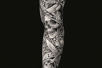 design a realistic tattoo minimal tattoo or modern tattoo
