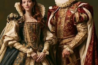 create custom renaissance royal family, royal  portrait