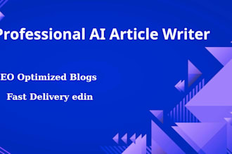 write professional ai blog posts and SEO articles