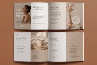 design minimalist ebook, coaching ebook, wellness ebook, business ebook in canva