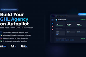 setup gohighlevel saas, white label CRM, snapshot and agency automation for you