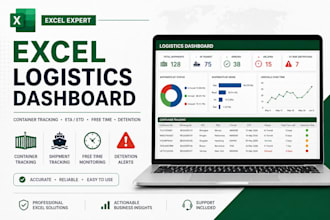 create a professional excel dashboard and logistics tracker