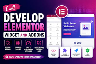 develop elementor widget and addons