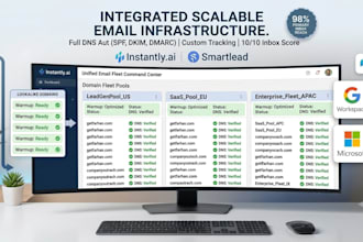setup scalable cold email infrastructure for instantly and smartlead