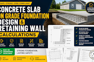 do concrete slab on grade foundation design and retaining wall calculations