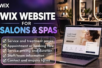 design wix beauty salon website barbershop website spa website with booking
