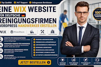 eine wix website fuer deutsche reinigungsfirmen wordpress handwerker erstellen