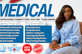 proofread, format medical ebook, nursing healthcare course, nursing workbook