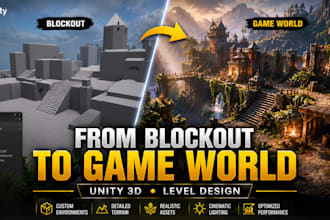 create a 3d game environment, unity environment, level design