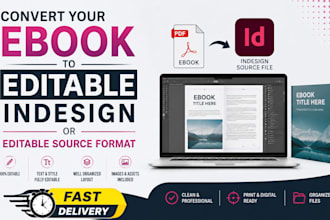 convert your ebook to editable indesign or editable source format