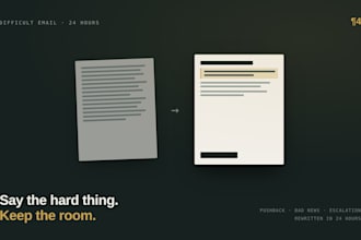 rewrite your difficult work email in 24 hours