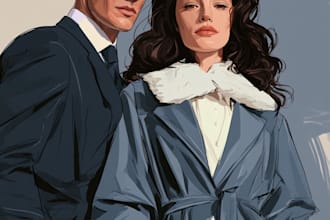do couple portrait illustration