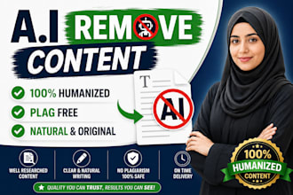 remove  a I content and make it humanized