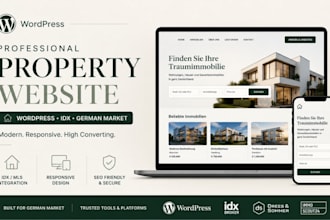 build wordpress property website idx website german wordpress property website