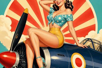 pin up girl and pin up girl