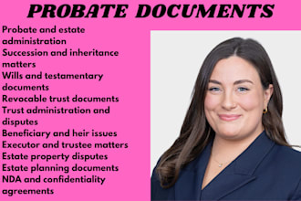 probate lawyer in ca,tx,ny for succession, inheritance,trust,revocable,wills,nda