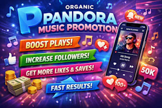 organic pandora music promotion grow pandora music album engagements fast