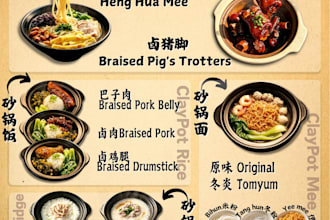 design food and drinks menu