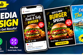 design professional social media posts and flyers
